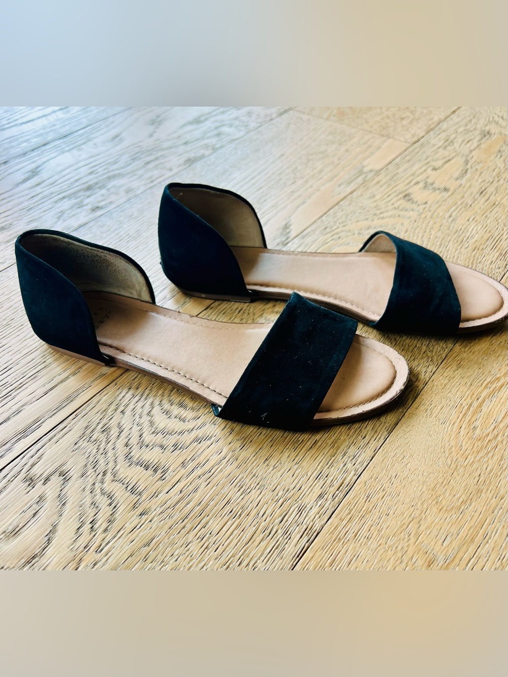 a new day Black Open-Toe D'Orsay Flat Sandals - Picture 2 of 3